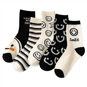 Kaos Kaki Lucu Katun Bergaris Panjang Untuk Wanita